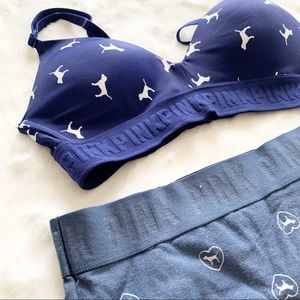 PINK | Wireless Lightly Lined Bra and Boyshort Undie